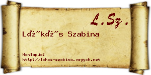 Lökös Szabina névjegykártya
