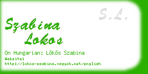 szabina lokos business card