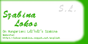 szabina lokos business card